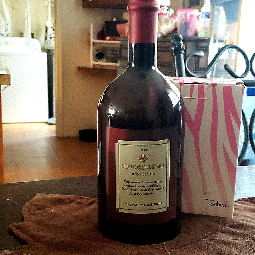 Pink Zebra Wine Bottle Shade